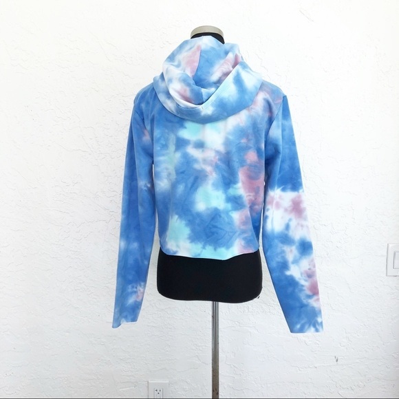 NEW Wildfox Paint Sky Rory Tie Dye Crop Sweater Hoodie - Picture 4 of 6